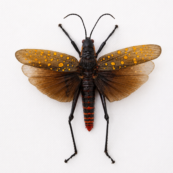 Aularches Punctatus geprepareerde sprinkhaan