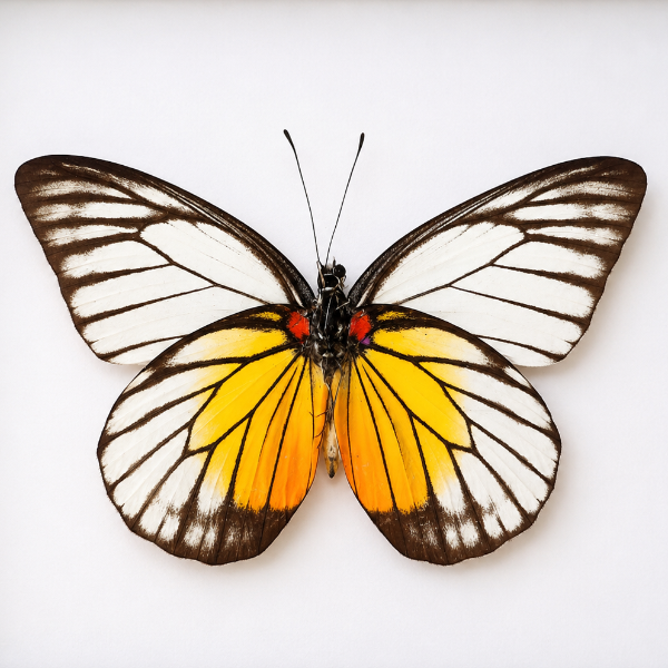Prioneris Philonome geprepareerde vlinder close-up