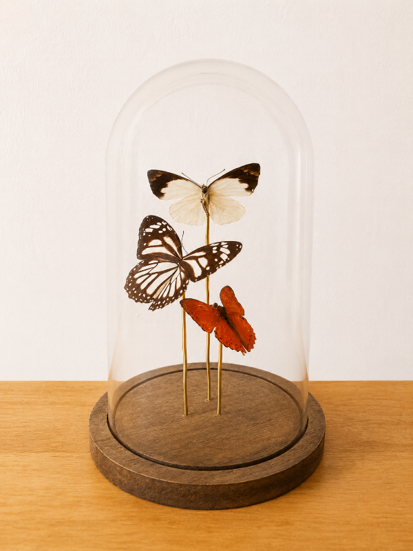 Stolp opgezette vlinders taxidermie